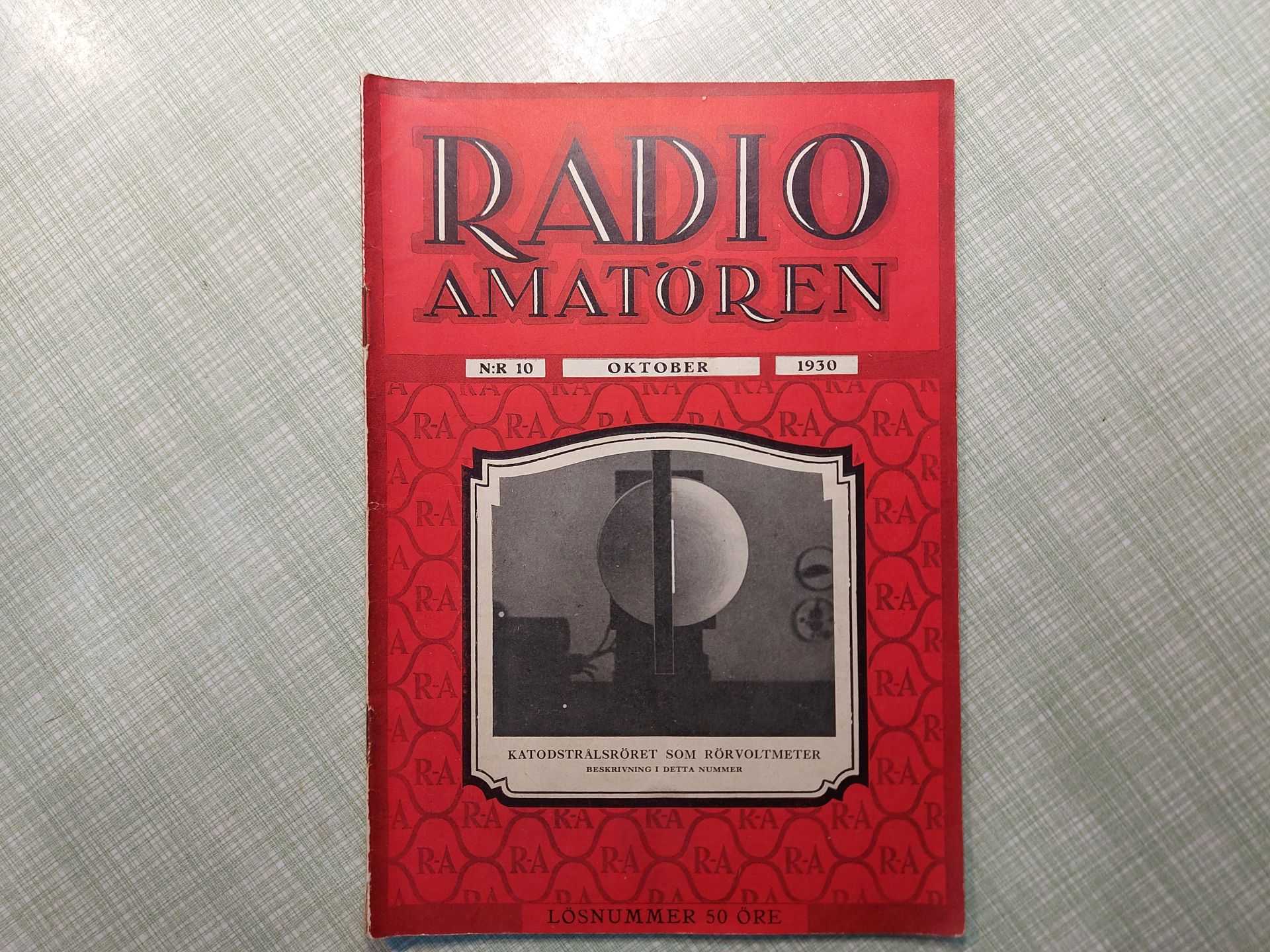 Radio Amatören 1930 X
